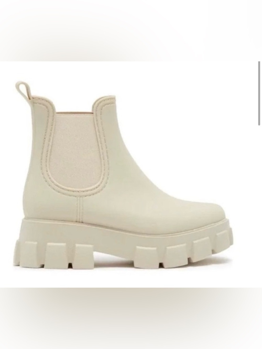 Jeffrey Campbell Chunky Chelsea Boot in Cream